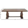 image:imageDeco 79 Mango Wood Dining Table with Parquet Inlay 84 x 42 x 30 Brown