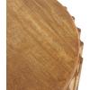 image:imageDeco 79 Mango Wood Handmade Coffee Table with Slatted Grooved Sides 29 x 29 x 18 Brown