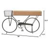 image:imageDeco 79 Metal Bike 3 Drawers Console Table with Brown Wood Top 58 x 15 x 34 Black