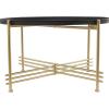 image:imageDeco 79 Metal Living Room Coffee Table Tray Top Table with Gold XShaped Base Center Table 33 x 33 x 19 Black