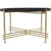 image:imageDeco 79 Metal Living Room Coffee Table Tray Top Table with Gold XShaped Base Center Table 33 x 33 x 19 Black