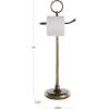image:imageDeco 79 Metal Toilet Paper Holder with Twisted Stand and Ring Top 9 x 7 x 24 Brass