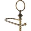 image:imageDeco 79 Metal Toilet Paper Holder with Twisted Stand and Ring Top 9 x 7 x 24 Brass