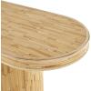 image:imageDeco 79 Rattan Handmade Textured Oval Console Table with Linear Wood Strip Design 64 x 16 x 32 BrownBrown
