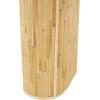 image:imageDeco 79 Rattan Handmade Textured Oval Console Table with Linear Wood Strip Design 64 x 16 x 32 BrownBrown