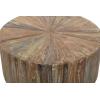 image:imageDeco 79 Reclaimed Wood Geometric Handmade Pinwheel Drum Coffee Table with Colorful Painted Accents 38 x 38 x 16 BrownRustic