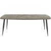 image:imageDeco 79 Teak Wood Dining Table Modern Live Edge with Black Metal Legs 84 x 40 x 30 BrownBrown
