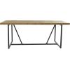 image:imageDeco 79 Teak Wood Dining Table Modern Live Edge with Black Metal Legs 84 x 40 x 30 BrownBrown