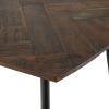 image:imageDeco 79 Teak Wood Dining Table Modern Live Edge with Black Metal Legs 84 x 40 x 30 BrownBrown