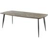image:imageDeco 79 Teak Wood Dining Table Modern Live Edge with Black Metal Legs 84 x 40 x 30 BrownBrown