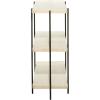 image:imageDeco 79 Wood 2 Shelves Console Table with Slim Black Metal Legs 40 x 14 x 32 Beige