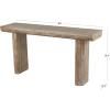 image:imageDeco 79 Wood Console Table 63 x 16 x 32 Cream