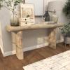image:imageDeco 79 Wood Console Table 63 x 16 x 32 Cream