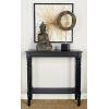 image:imageDeco 79 Wood Console Table Slim Turned 1 Shelf  32 x 12 x 32 Black