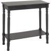 image:imageDeco 79 Wood Console Table Slim Turned 1 Shelf  32 x 12 x 32 Black