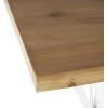 image:imageDeco 79 Wood Console Table with Angled Legs and Brown Tabletop 47 x 16 x 32 White