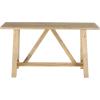 image:imageDeco 79 Wood Console Table with Flared Legs and Crossed Beams 59 x 19 x 32 Light Brown