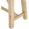 image:imageDeco 79 Wood Console Table with Flared Legs and Crossed Beams 59 x 19 x 32 Light Brown