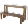 image:imageDeco 79 Wood Living Room Console Table Tables with Bench Set of 2 Entryway Tables 31 15H Brown