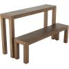 image:imageDeco 79 Wood Living Room Console Table Tables with Bench Set of 2 Entryway Tables 31 15H Brown
