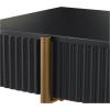 image:imageDeco 79 Wooden Console Table with Gold Metal Legs 42 x 16 x 30 Black