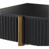 image:imageDeco 79 Wooden Console Table with Gold Metal Legs 42 x 16 x 30 Black