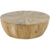 image:imageDeco 79 Mango Wood Handmade Living Room Coffee Table Round Table Center Table 36 x 36 x 13 Brown
