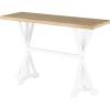 image:imageDeco 79 Wood Console Table with Angled Legs and Brown Tabletop 47 x 16 x 32 White