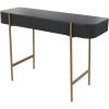 image:imageDeco 79 Wooden Console Table with Gold Metal Legs 42 x 16 x 30 Black