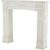 image:imageDeco 79 Wooden Fireplace Mantle Freestanding with Leaf Accents 47 x 9 x 43 WhiteWhite