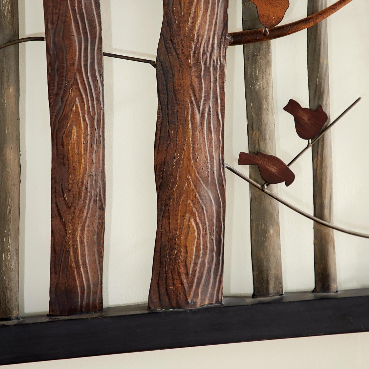 image:imageDeco 79 Metal Bird Home Wall Decor Wall Sculpture with Real Wood Detailing set of 2 Wall Art 16 x 2 x 36 BlackMulti Colored