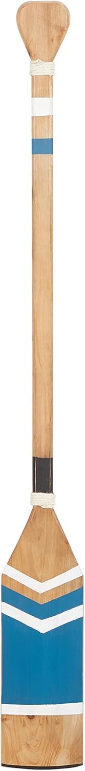 image:imageDeco 79 Wooden Paddle Home Wall Decor Novelty Canoe Oar Wall Sculpture with Arrow and Stripe Patterns Wall Art 6 x 1 x 41 Multi ColoredBlue