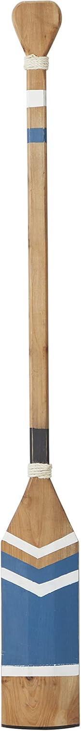 image:imageDeco 79 Wooden Paddle Home Wall Decor Novelty Canoe Oar Wall Sculpture with Arrow and Stripe Patterns Wall Art 6 x 1 x 41 Multi ColoredBlue