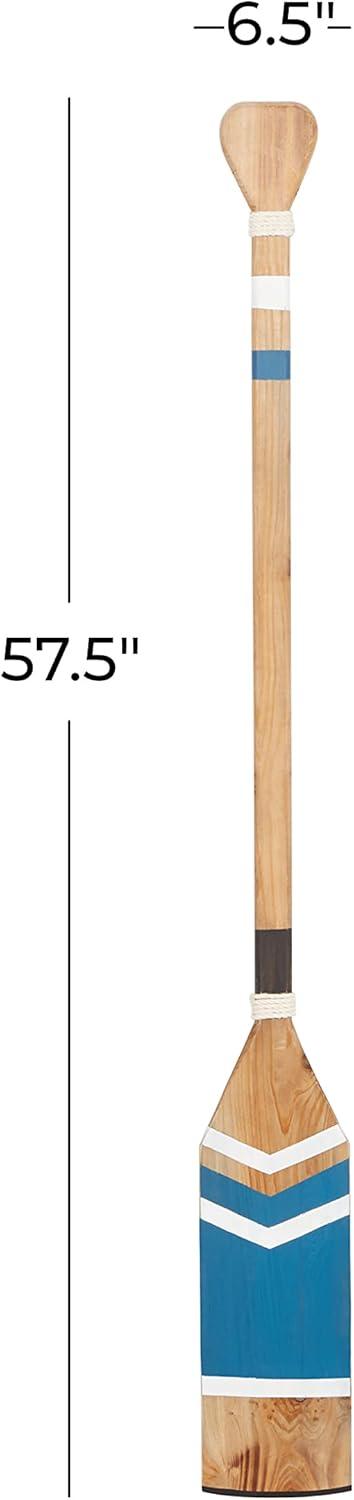 image:imageDeco 79 Wooden Paddle Home Wall Decor Novelty Canoe Oar Wall Sculpture with Arrow and Stripe Patterns Wall Art 6 x 1 x 41 Multi ColoredBlue