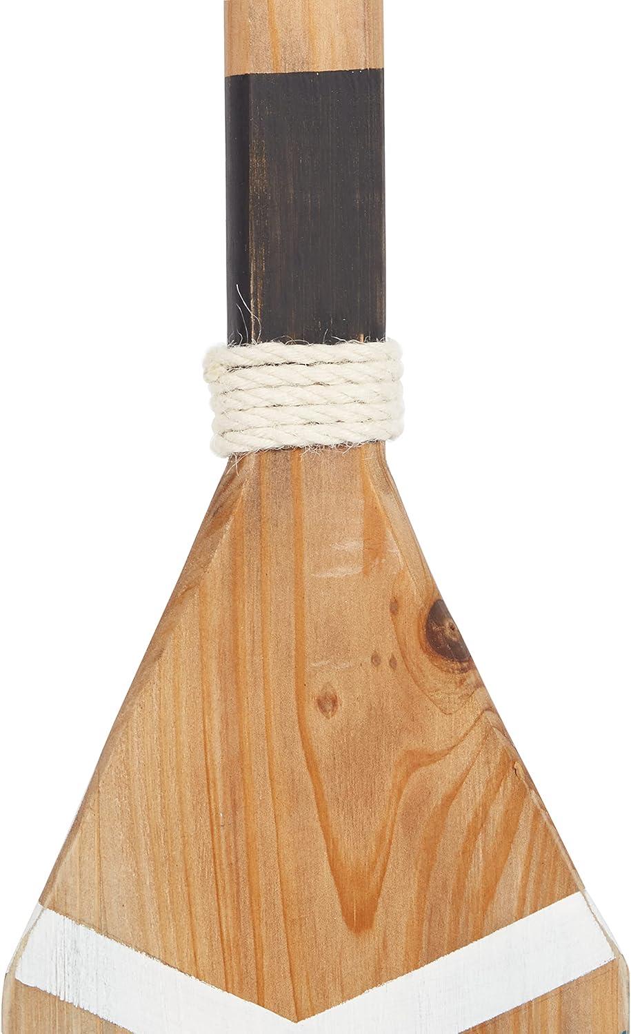 image:imageDeco 79 Wooden Paddle Home Wall Decor Novelty Canoe Oar Wall Sculpture with Arrow and Stripe Patterns Wall Art 6 x 1 x 41 Multi ColoredBlue