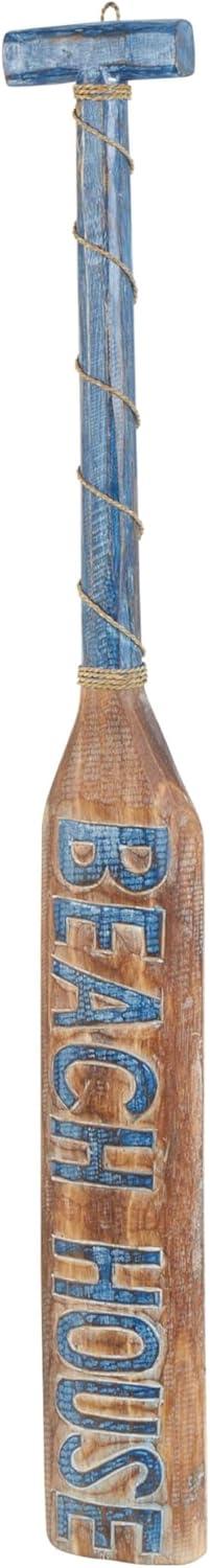 image:imageDeco 79 Wooden Paddle Home Wall Decor Novelty Canoe Oar Wall Sculpture with Arrow and Stripe Patterns Wall Art 6 x 1 x 41 Multi ColoredBrown