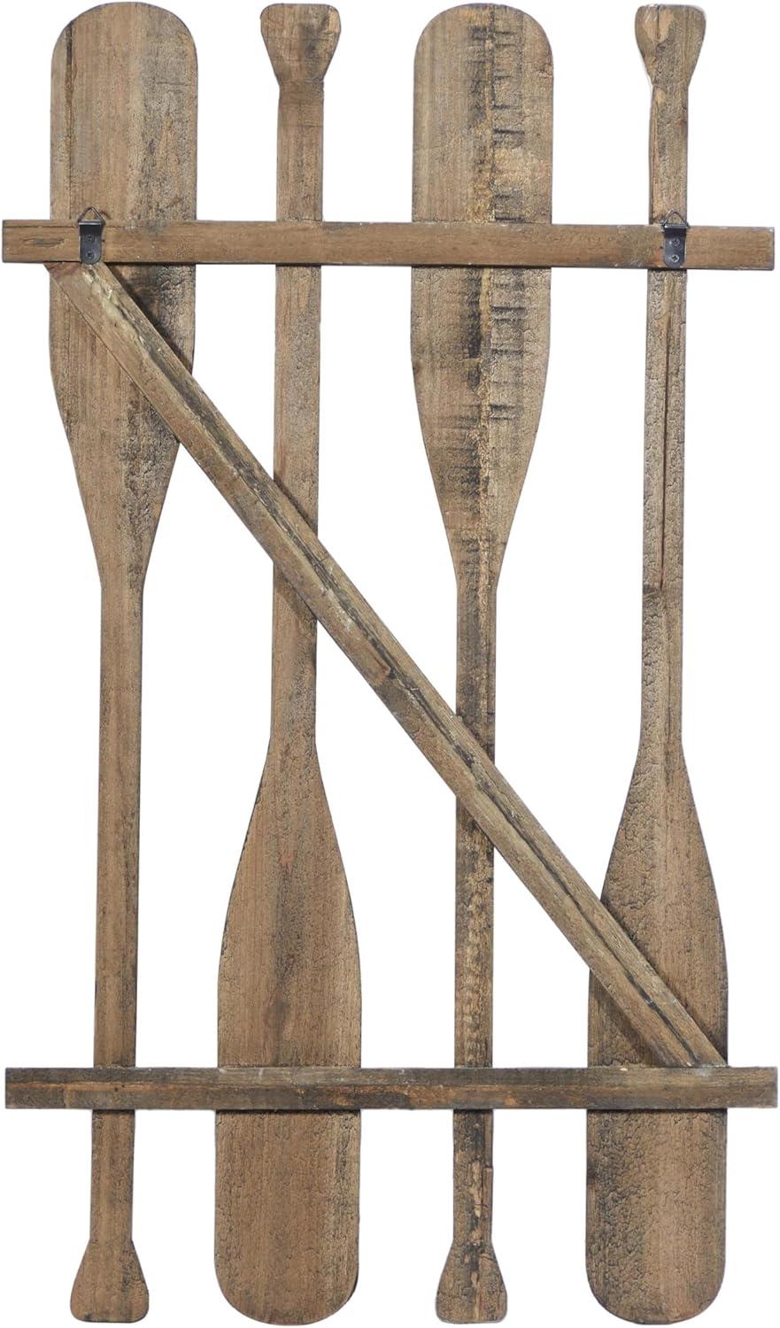 image:imageDeco 79 Wooden Paddle Home Wall Decor Novelty Canoe Oar Wall Sculpture with Arrow and Stripe Patterns Wall Art 6 x 1 x 41 Multi ColoredBrown