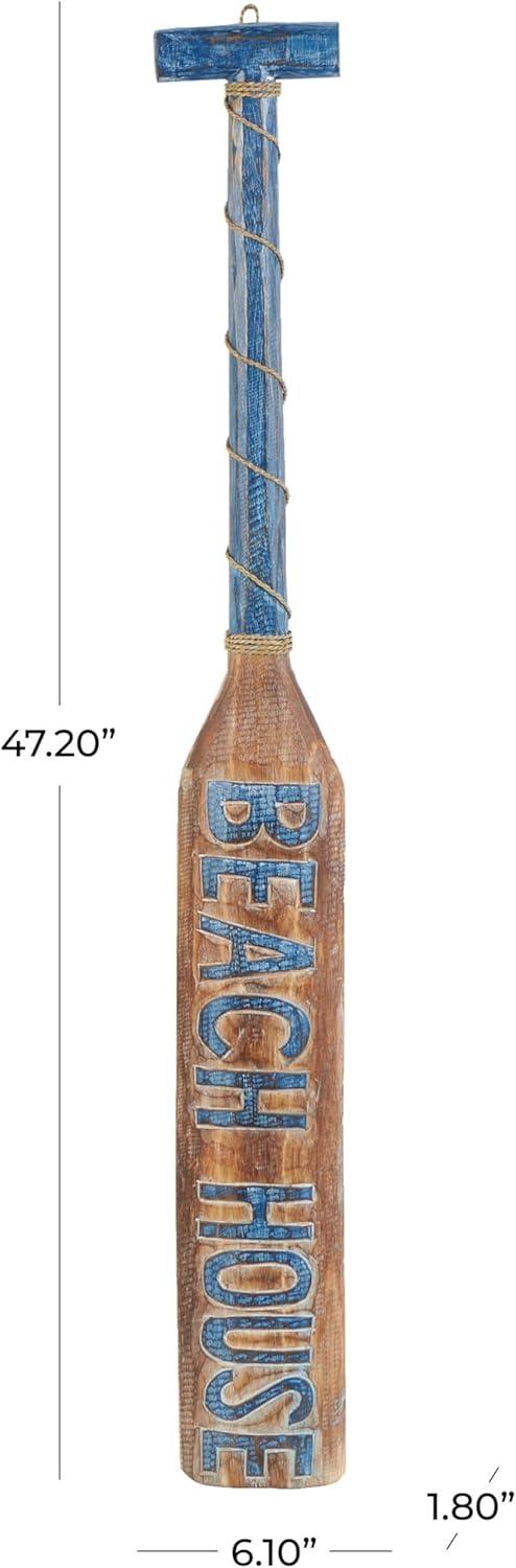 image:imageDeco 79 Wooden Paddle Home Wall Decor Novelty Canoe Oar Wall Sculpture with Arrow and Stripe Patterns Wall Art 6 x 1 x 41 Multi ColoredBrown