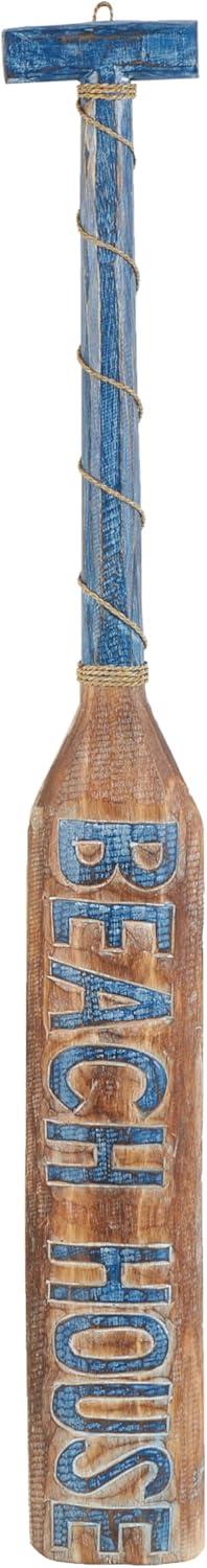 image:imageDeco 79 Wooden Paddle Home Wall Decor Novelty Canoe Oar Wall Sculpture with Arrow and Stripe Patterns Wall Art 6 x 1 x 41 Multi ColoredBrown