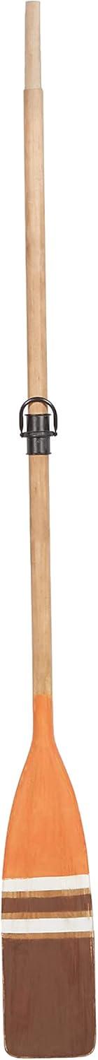 image:imageDeco 79 Wooden Paddle Home Wall Decor Novelty Canoe Oar Wall Sculpture with Arrow and Stripe Patterns Wall Art 6 x 1 x 41 Multi ColoredBrown