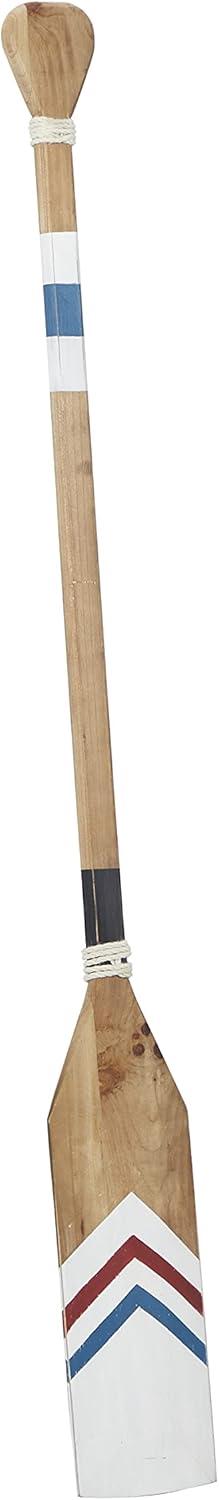 image:imageDeco 79 Wooden Paddle Home Wall Decor Novelty Canoe Oar Wall Sculpture with Arrow and Stripe Patterns Wall Art 6 x 1 x 41 Multi ColoredWhite