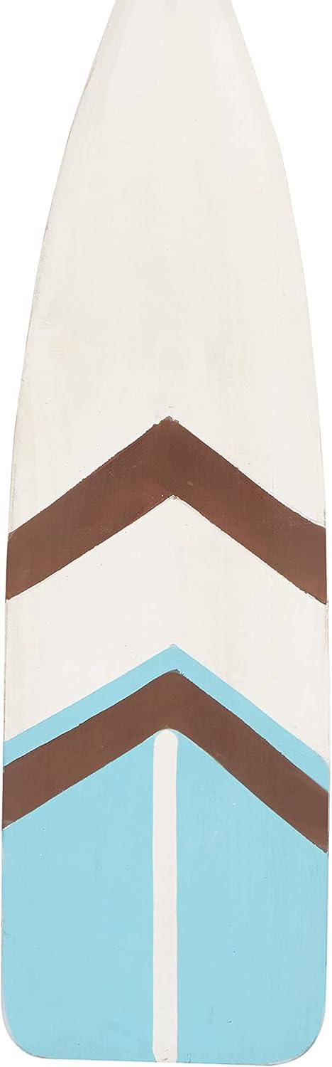 image:imageDeco 79 Wooden Paddle Home Wall Decor Novelty Canoe Oar Wall Sculpture with Arrow and Stripe Patterns Wall Art 6 x 1 x 41 Multi ColoredWhite
