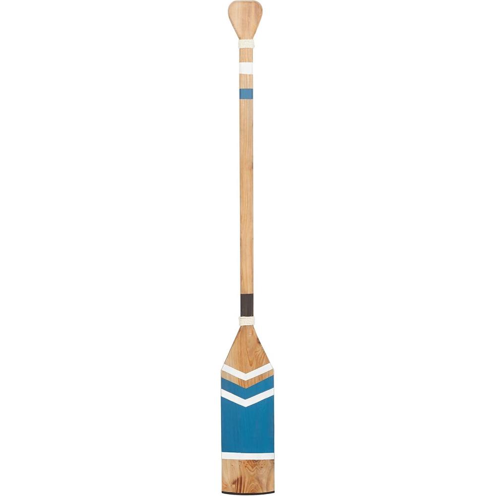 image:imageDeco 79 Wooden Paddle Home Wall Decor Novelty Canoe Oar Wall Sculpture with Arrow and Stripe Patterns Wall Art 6 x 1 x 41 Multi ColoredBlue