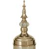 image:imageCosmoLiving by Cosmopolitan Metal Living Room Decorative Jars Decorative Container with Finial Lids Set of 2 Jar with Lid 22 19H Gold