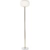 image:imageCosmoLiving by Cosmopolitan Metal Room Floor Lamp Standing Tall Lamp with Round Ribbed Shade Tall Lamp 12 x 12 x 64 White