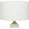 image:imageCosmoLiving by Cosmopolitan Metal Room Table Lamp Orbs Style Base Accent Lamp with Drum Shade Lamp 15 x 15 x 28 WhiteWhite