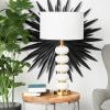 image:imageCosmoLiving by Cosmopolitan Metal Room Table Lamp Orbs Style Base Accent Lamp with Drum Shade Lamp 15 x 15 x 28 WhiteWhite