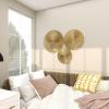 image:imageCosmoLiving by Cosmopolitan Wooden Plate Home Wall Decor Carved Radial Wall Sculpture Set of 3 Wall Art 24 20 16H GoldGold