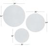 image:imageCosmoLiving by Cosmopolitan Wooden Plate Home Wall Decor Carved Radial Wall Sculpture Set of 3 Wall Art 24 20 16H GoldWhite