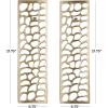 image:imageDeco 79 Aluminum Metal Abstract Home Wall Decor Cutouts Wall Sculpture Set of 2 Wall Art 7W 22H Gold